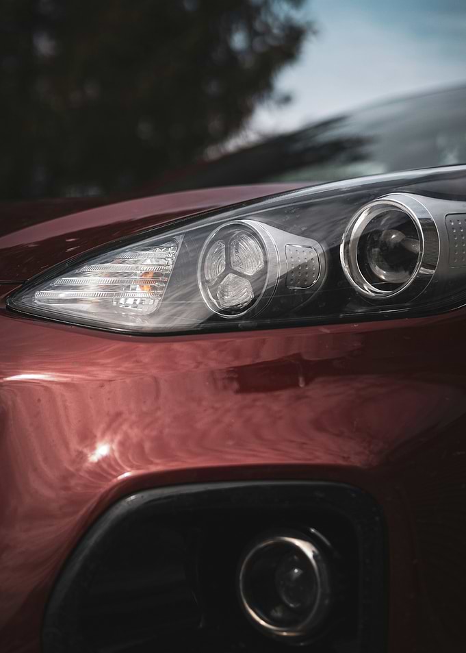 Car Headlight Close-up