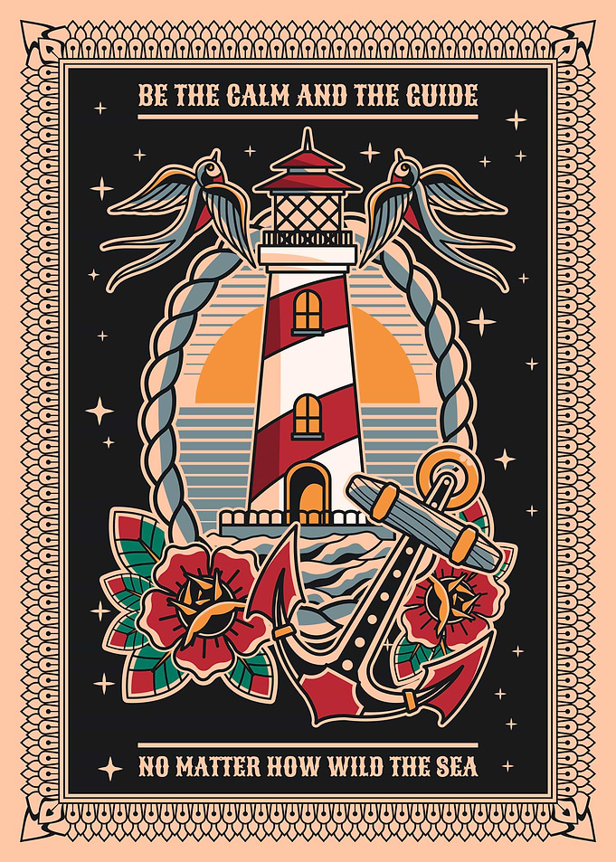 Lighthouse Tattoo Design