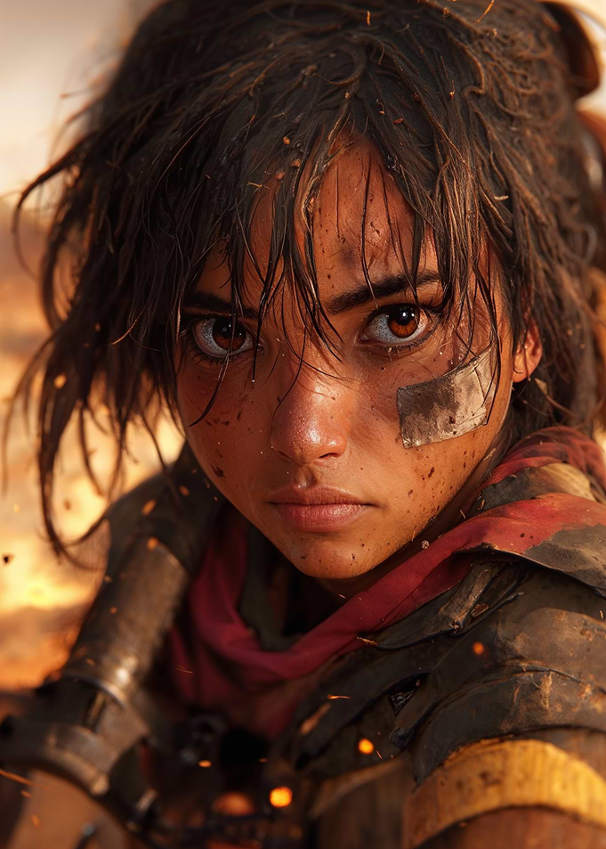 Young Woman with Determined Gaze