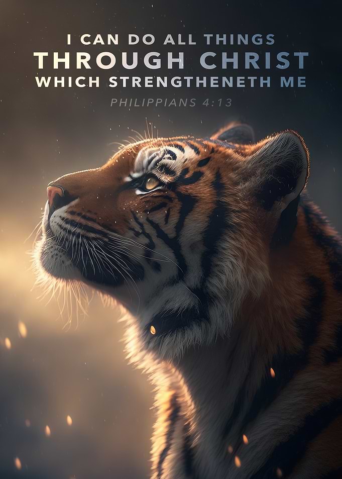 Tiger Strength Bible Verse Motvation Inspiration
