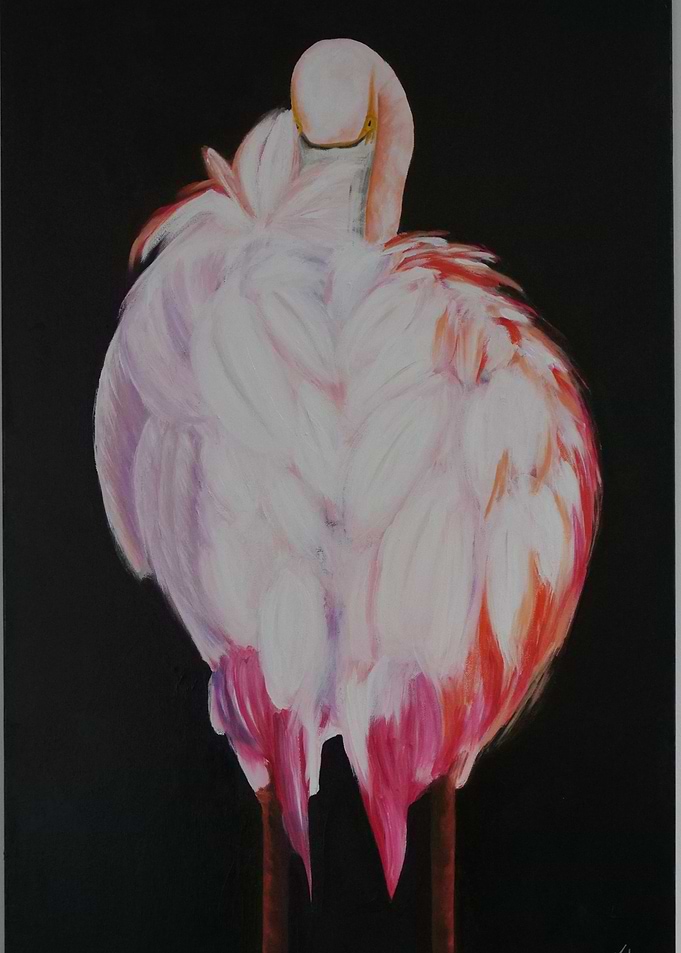 Pink Flamingo Painting