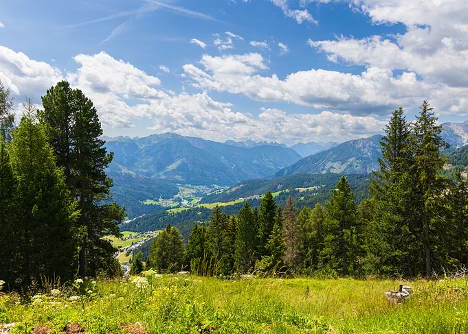 Mountain Valley Landscape - Val di Fassa in Italy