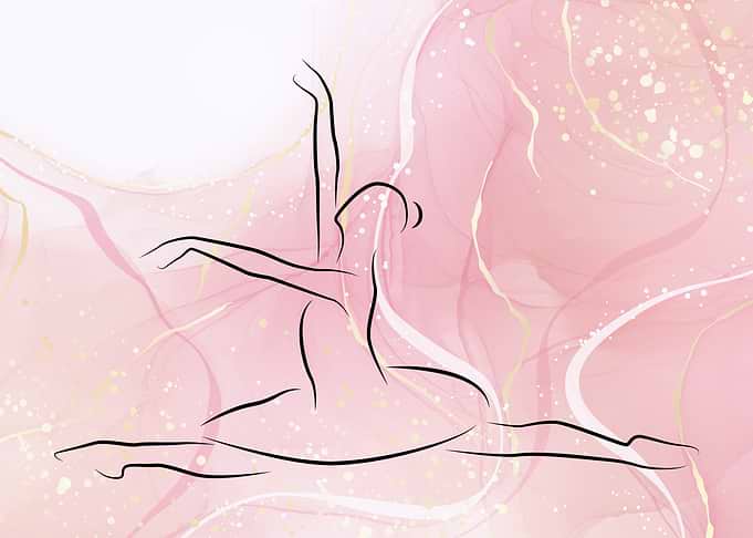 Ballerina Line Art