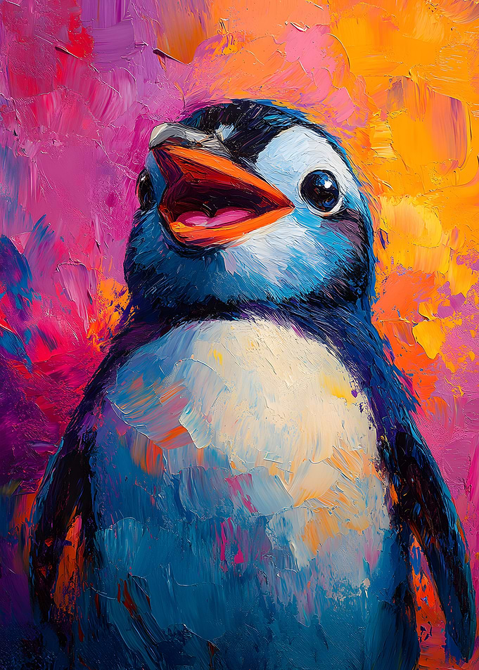 Blissful Cute Penguin