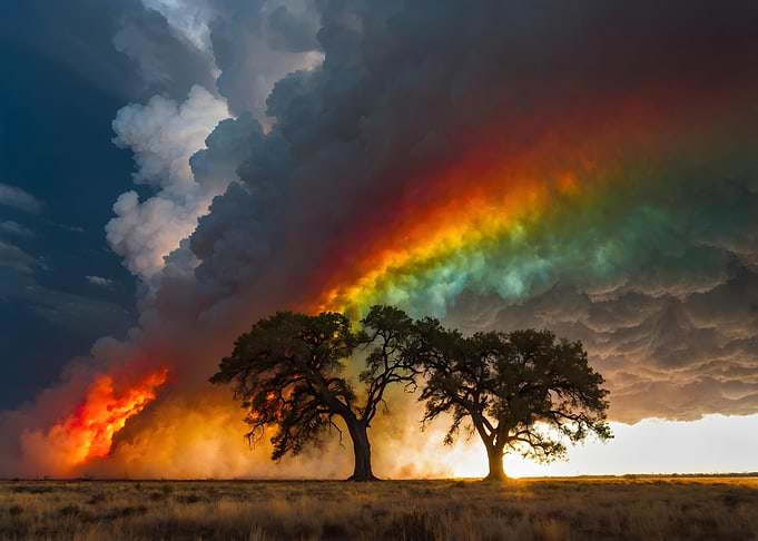 Rainbow Storm Clouds