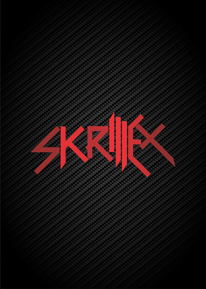 Skrillex Logo on Carbon Fiber