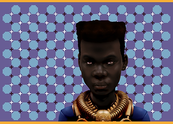 Blind: A Digital Portrait with Geometric Background