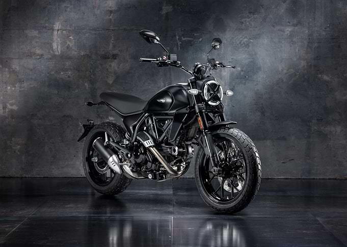 Black Ducati Scrambler Motorcycle