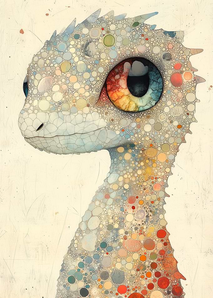 Colorful Dragon Portrait