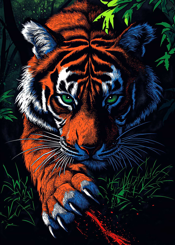 Tiger with Claws