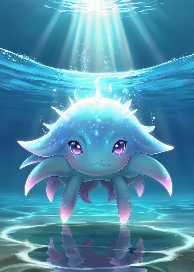 Cute Whimsical Sea Crab