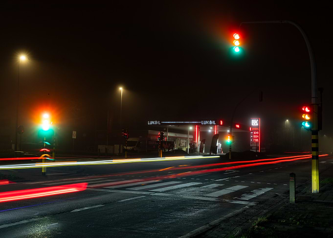 Nighttime Traffic Lights