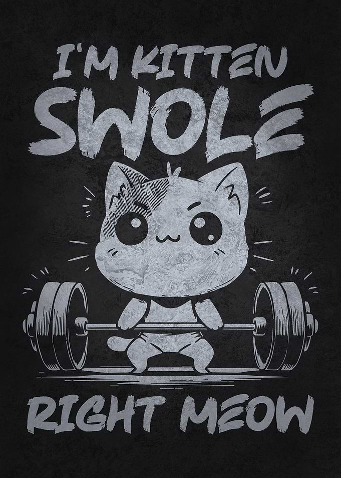 I'm Kitten Swole Right Meow - Gym Cat Motivation