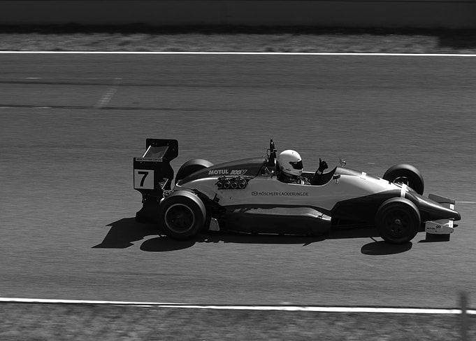 Race Car on Track
