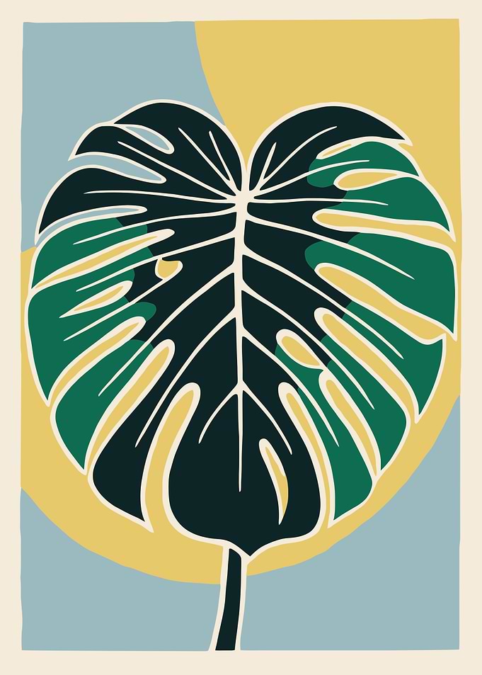 Monstera Leaf Print