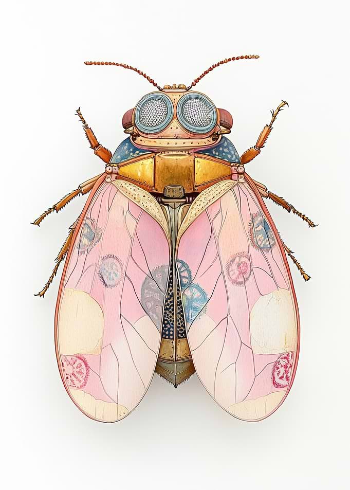 Steampunk Beetle Illustration