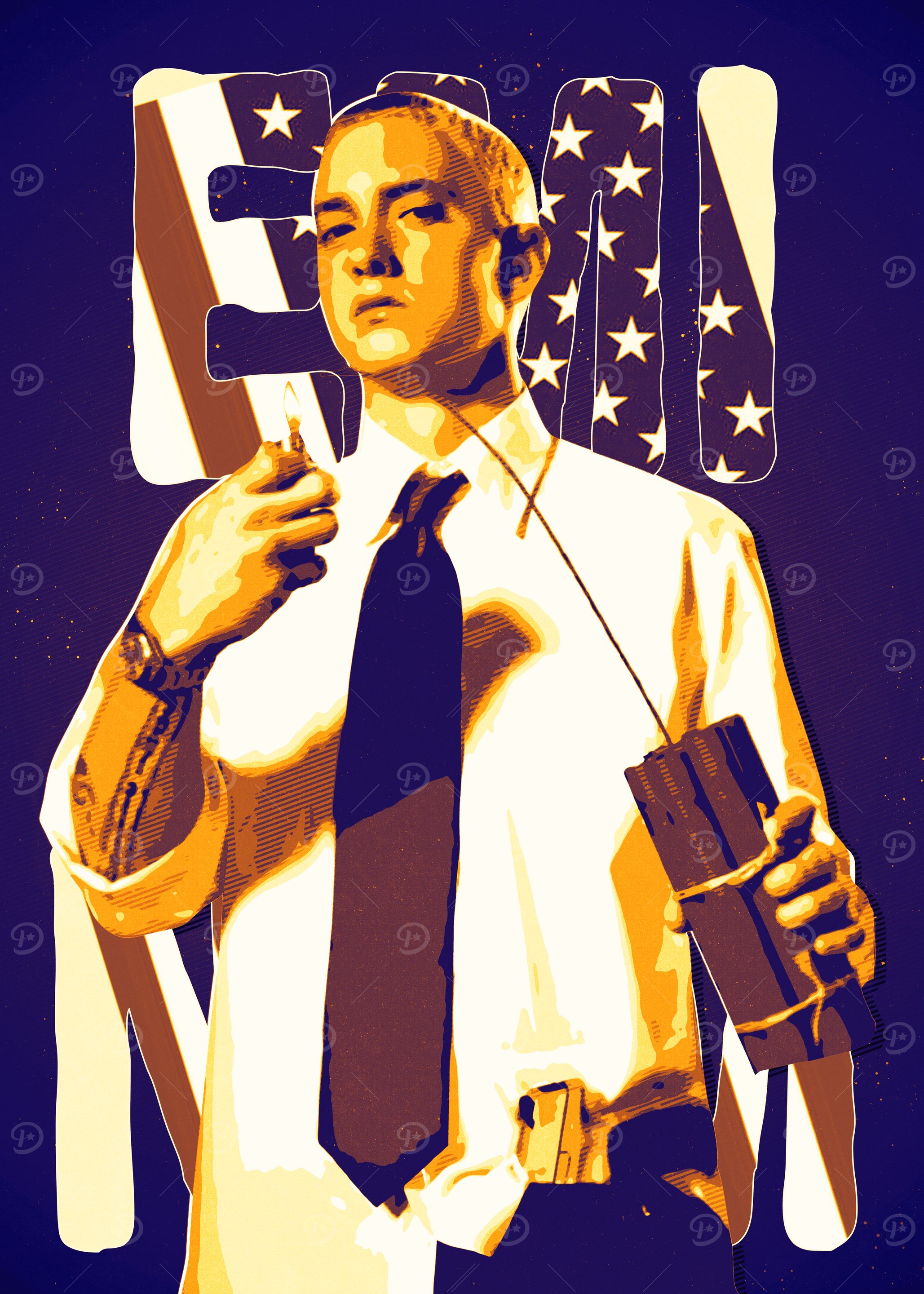 Eminem American Flag Poster