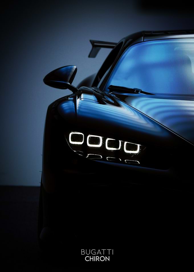 Bugatti Chiron in the dark