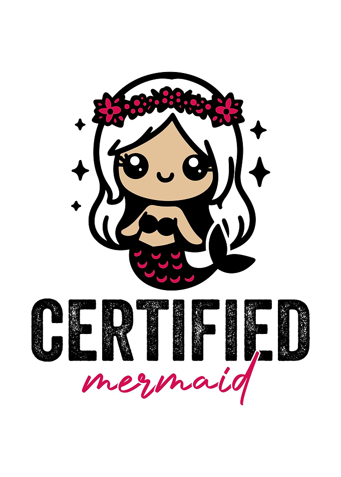 Certified Mermaid Illustration