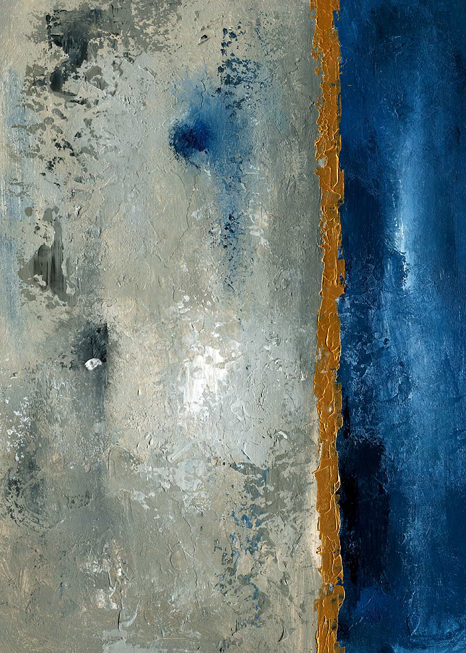 Abstract Blue and Gold