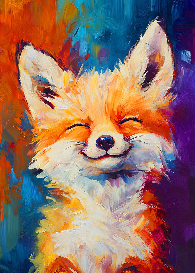 Blissful Cute Fox