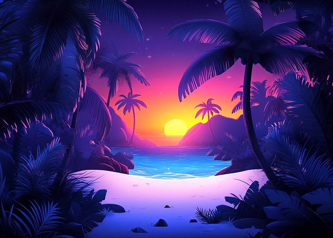 Tropical Sunset Beach