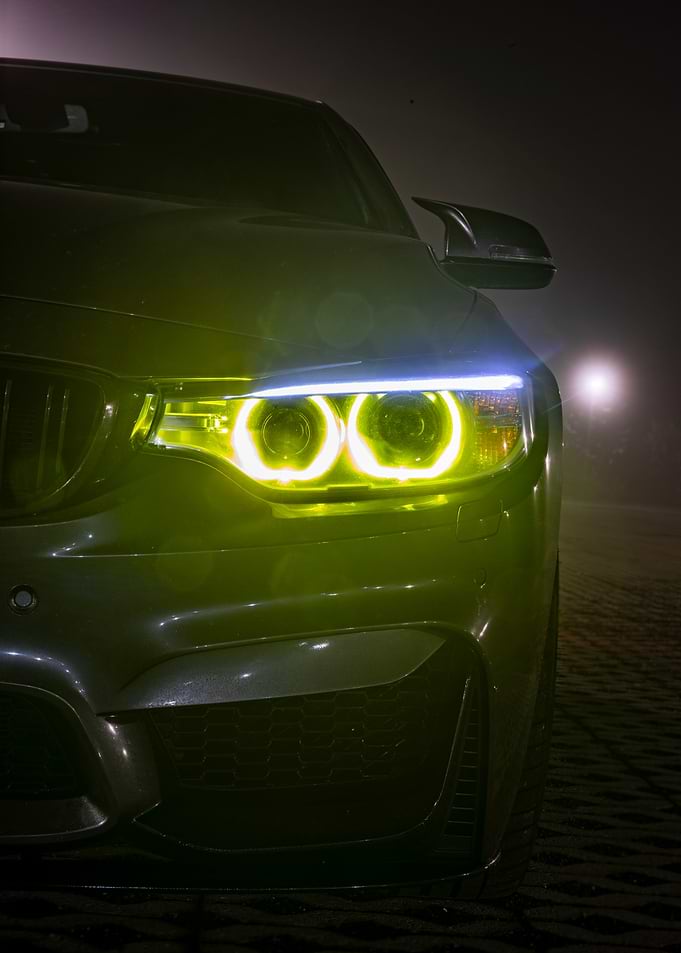 BMW Headlights in Fog