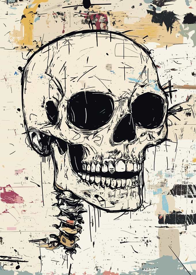 Original Skull Graffiti Art