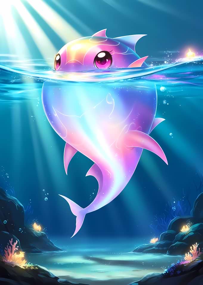 Cute Glowing Pufferfish