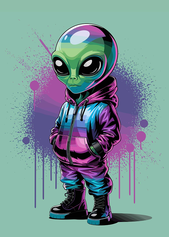 Alien in Hoodie