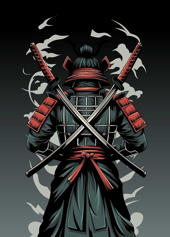 Samurai Warrior Illustration