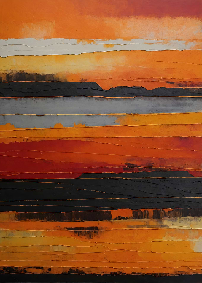 Abstract Sunset Stripes