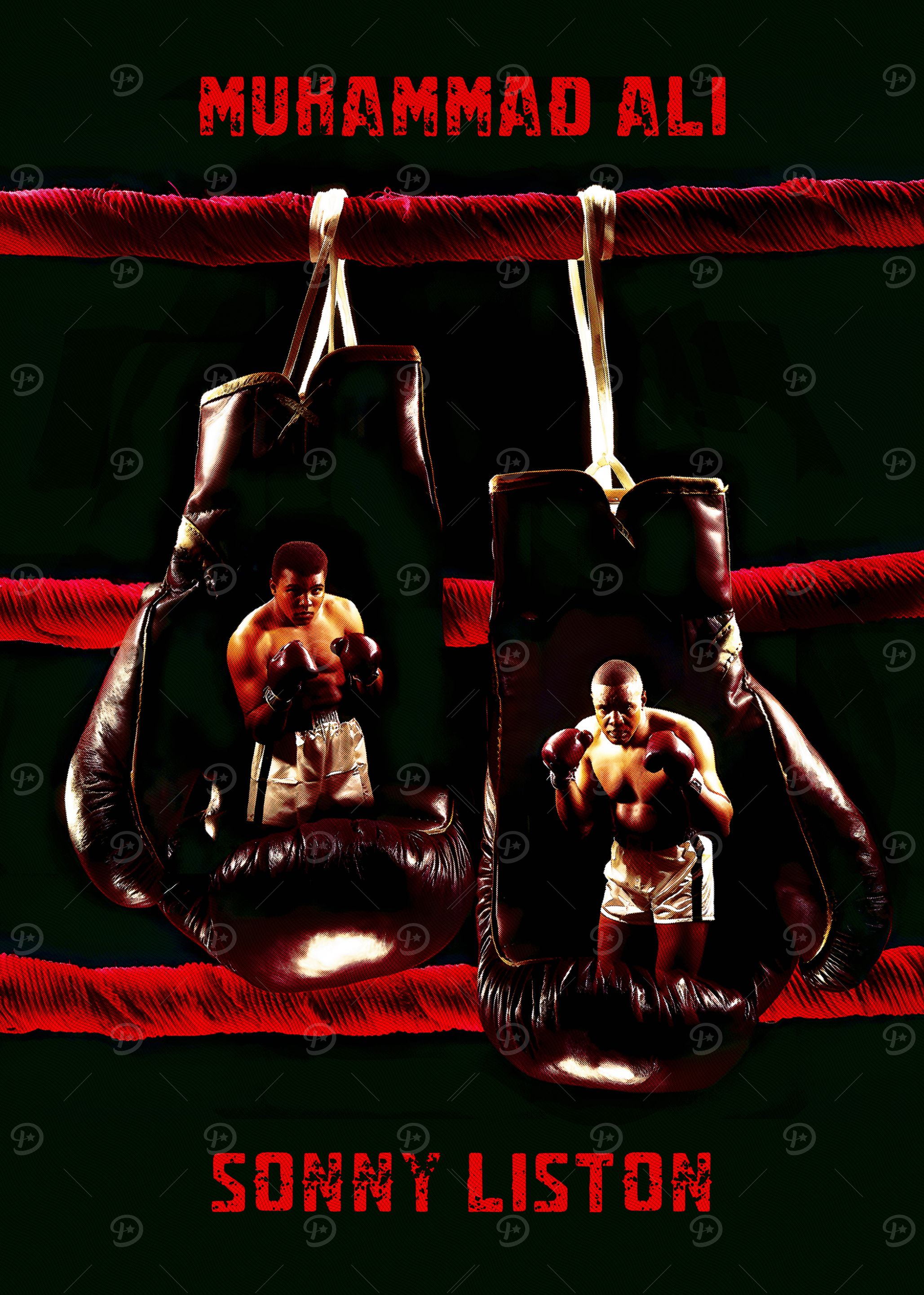 Muhammad Ali vs Liston Boxing Gloves