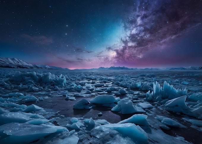 Milky Way Over Ice
