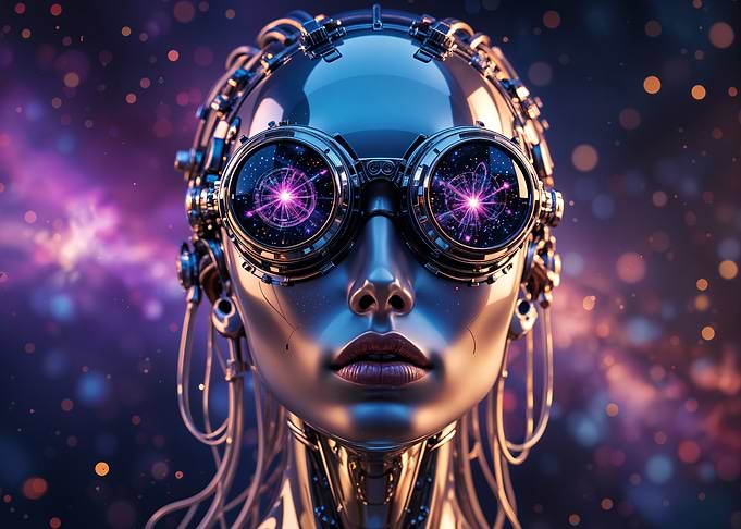 Cosmic Humanoid in Galactic Wonderland