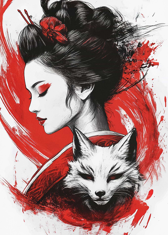 Geisha and Fox