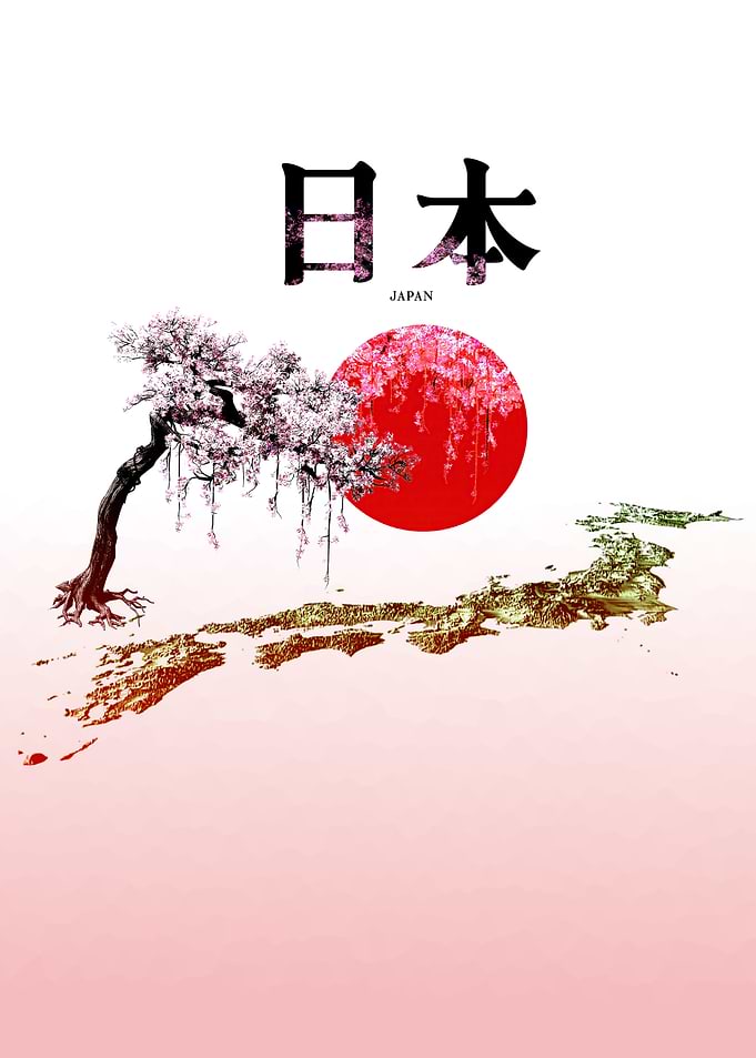 Japan Map Art