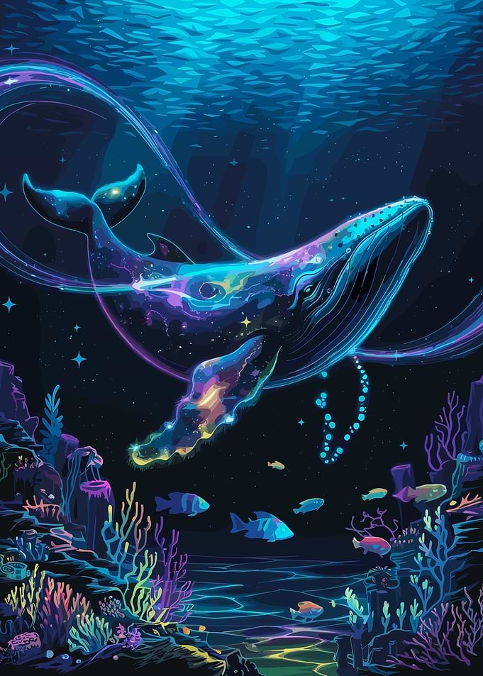 Cosmic Whale Underwater
