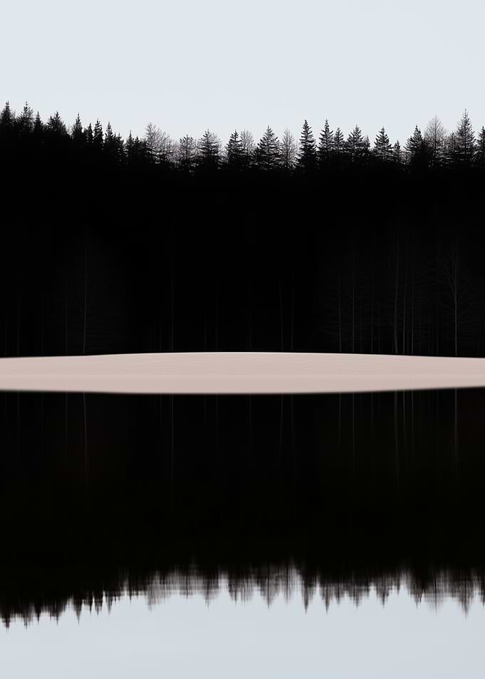 Silhouetted Forest Reflection