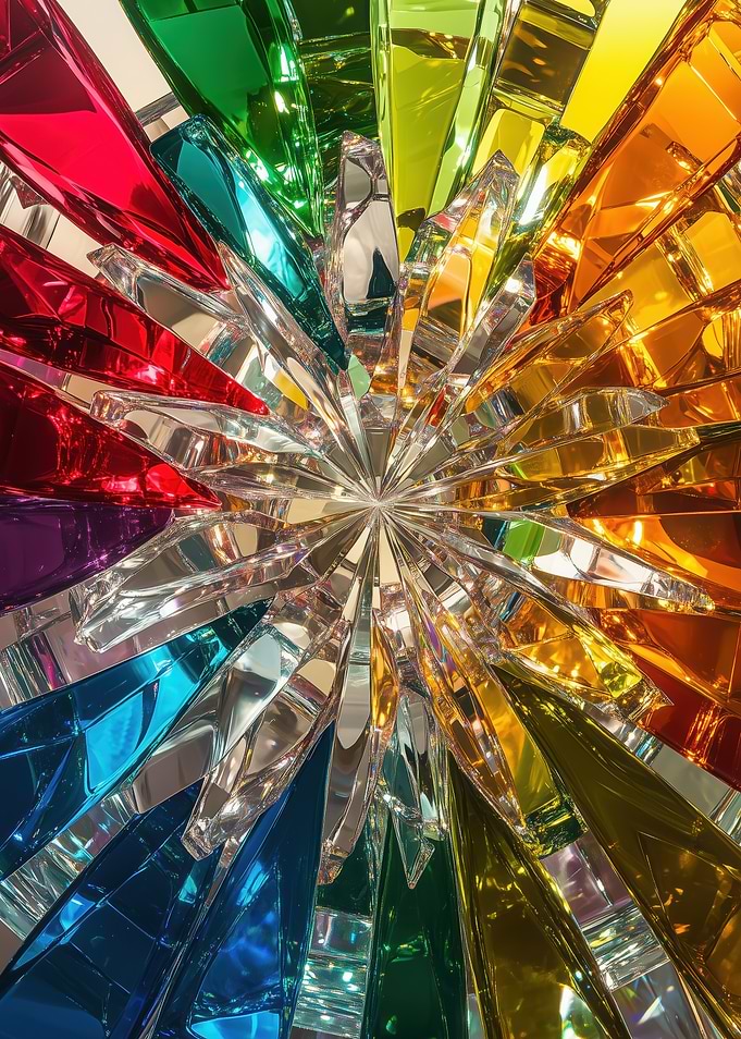 Rainbow Glass Sculpture
