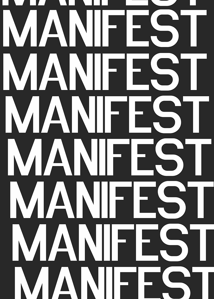 Manifest Typography Print