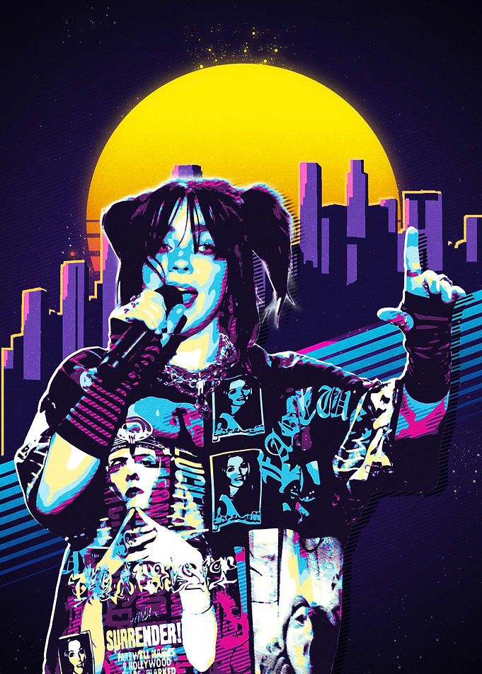 Billie Eilish Retro Art