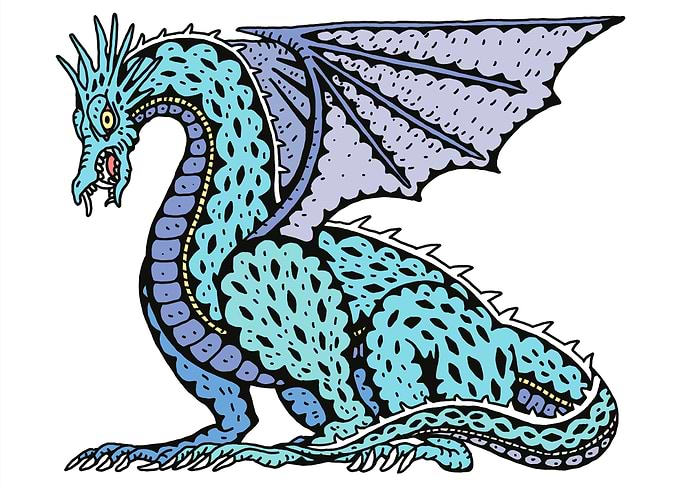 Blue Dragon Illustration