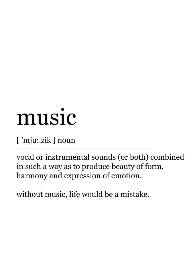 Music Definition Print