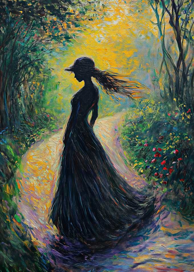 Woman in Forest Path