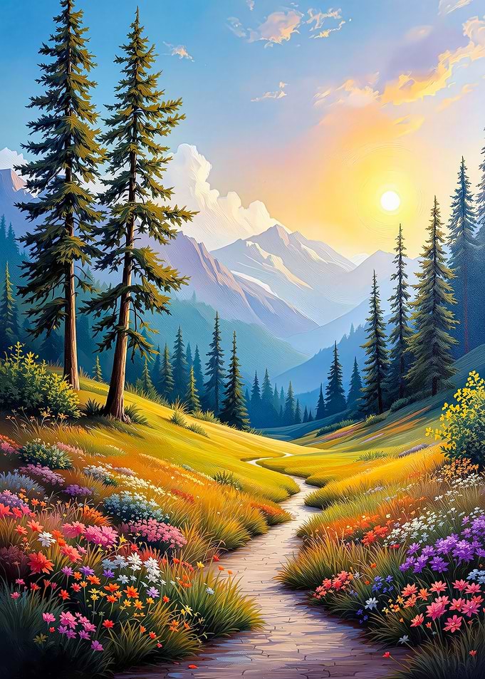 Mountain Landscape Art