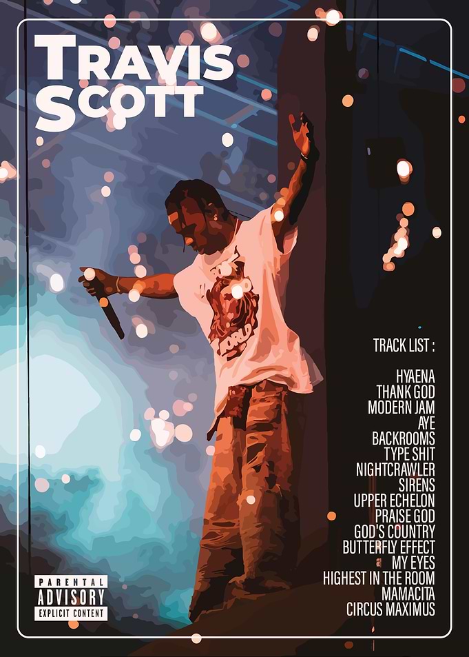 Travis Scott Concert Poster