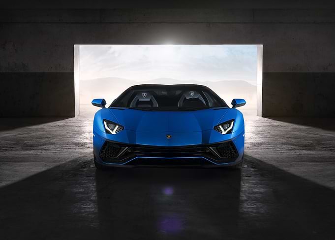 Blue Lamborghini Aventador