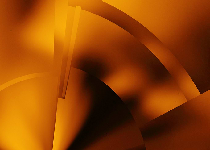 Abstract Orange Shapes Geometric Pattern
