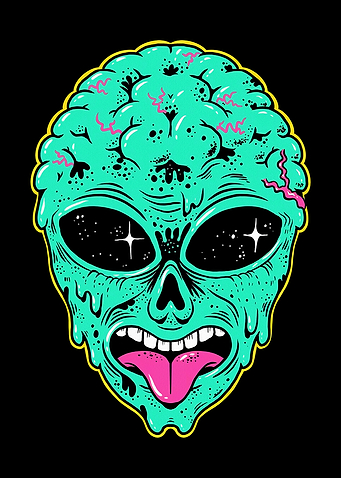 Melting Alien Head